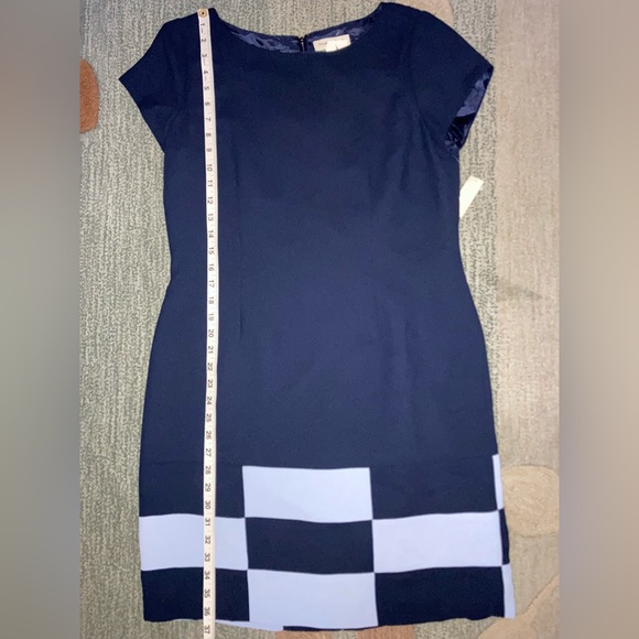Amanda Smith Navy Color Block Dress, size 12 - Picture 4 of 4